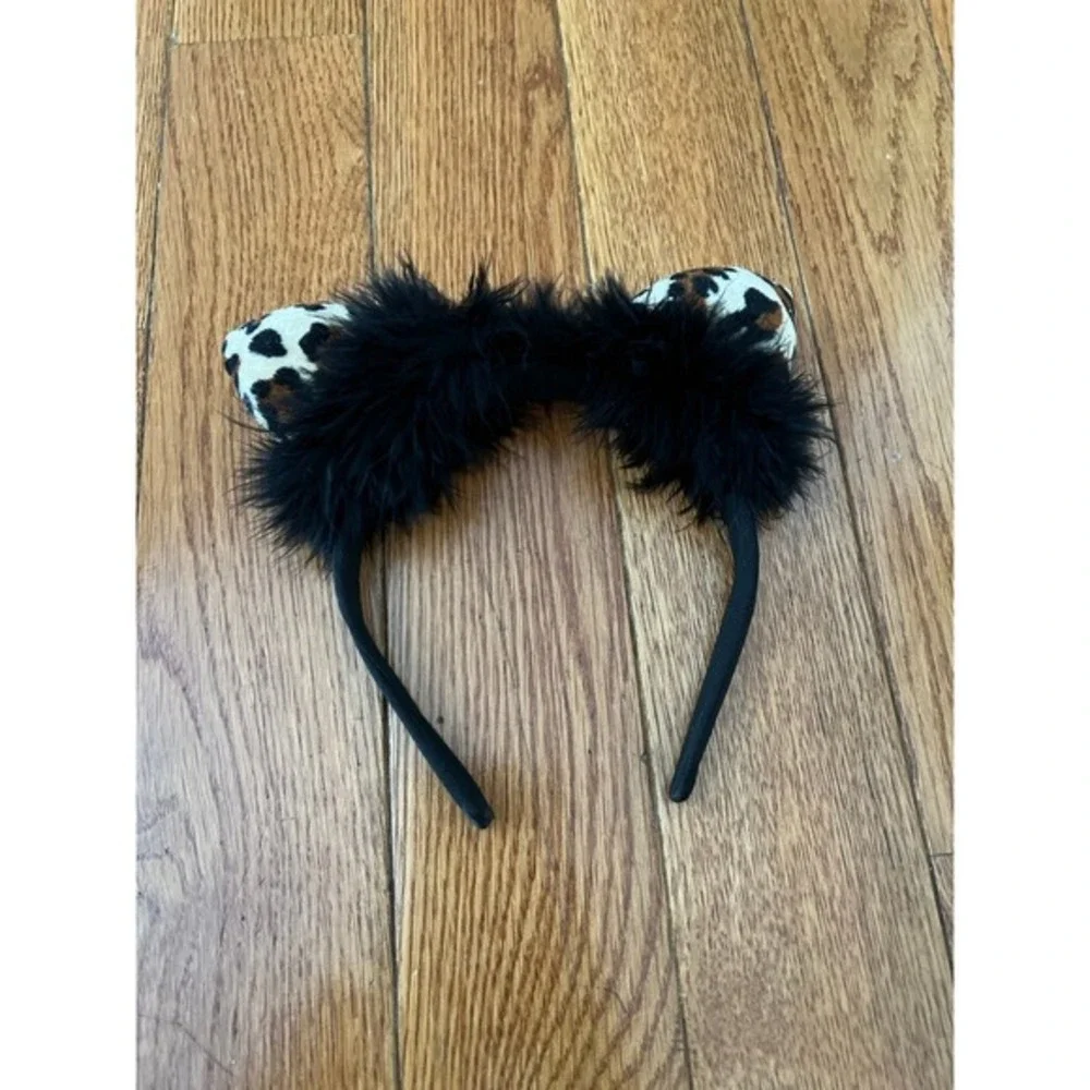 Bundle 2 girls Halloween head bands Minnie Mouse Disney leopard dress up play‎